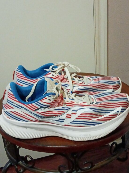 Saucony Shoes - Saucony Ride 15 Shoes Womens Size 9 Red White Blue Stripes Running S10729-76